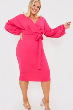 Scuba Bardot Belted Dress