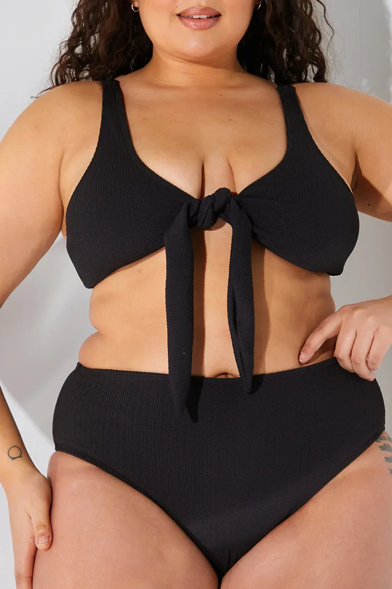 Sculpt and Control Crinkle High Waisted High Leg Bikini Brief