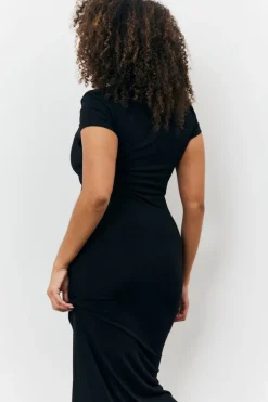 Sculpting Cap Sleeve Maxi Dress