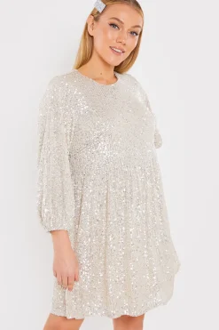 Sequin Smock Mini Dress