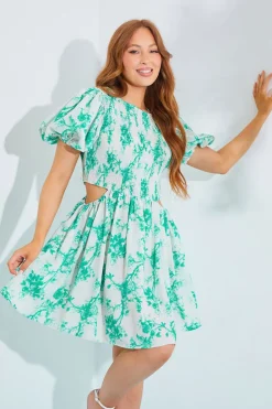 Shirred Bust Mini Dress