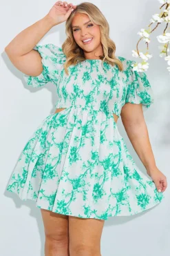 Shirred Bust Mini Dress