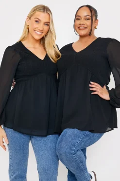 Shirred Bust Smock Top