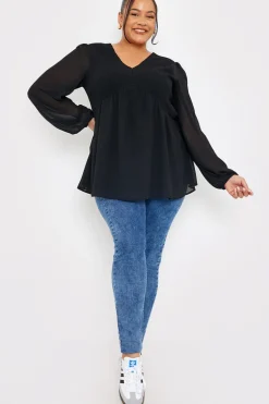 Shirred Bust Smock Top