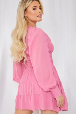 Shirred Waist Tiered Dress