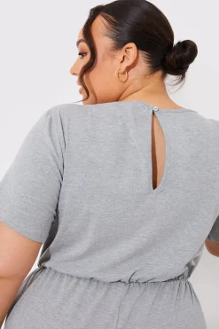 Short Sleeve Wrap Wide Leg Jumpsuit