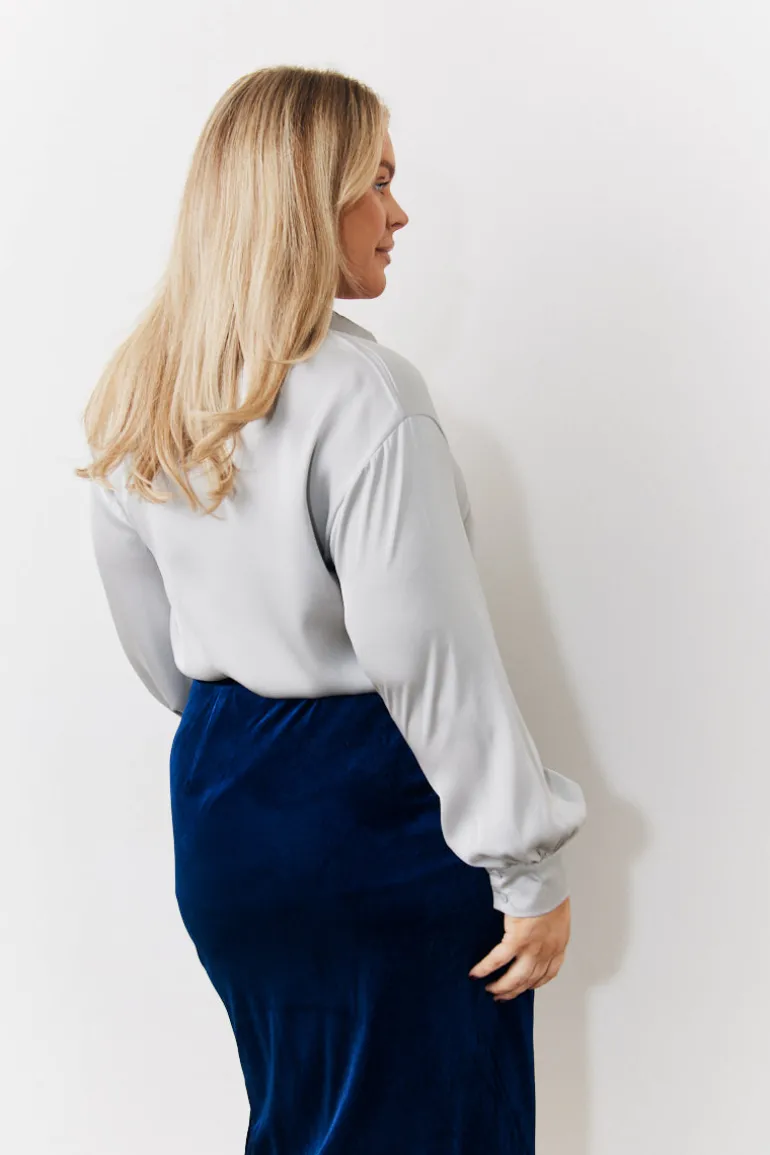Silver Satin Shirt