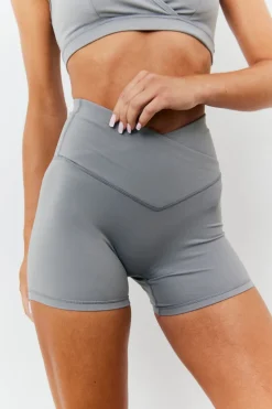 Soft Touch Cross Over Waist Cycling Shorts