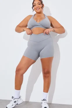Soft Touch Cross Over Waist Cycling Shorts