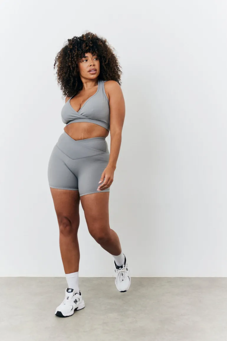 Soft Touch Cross Over Waist Cycling Shorts