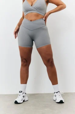 Soft Touch Cross Over Waist Cycling Shorts