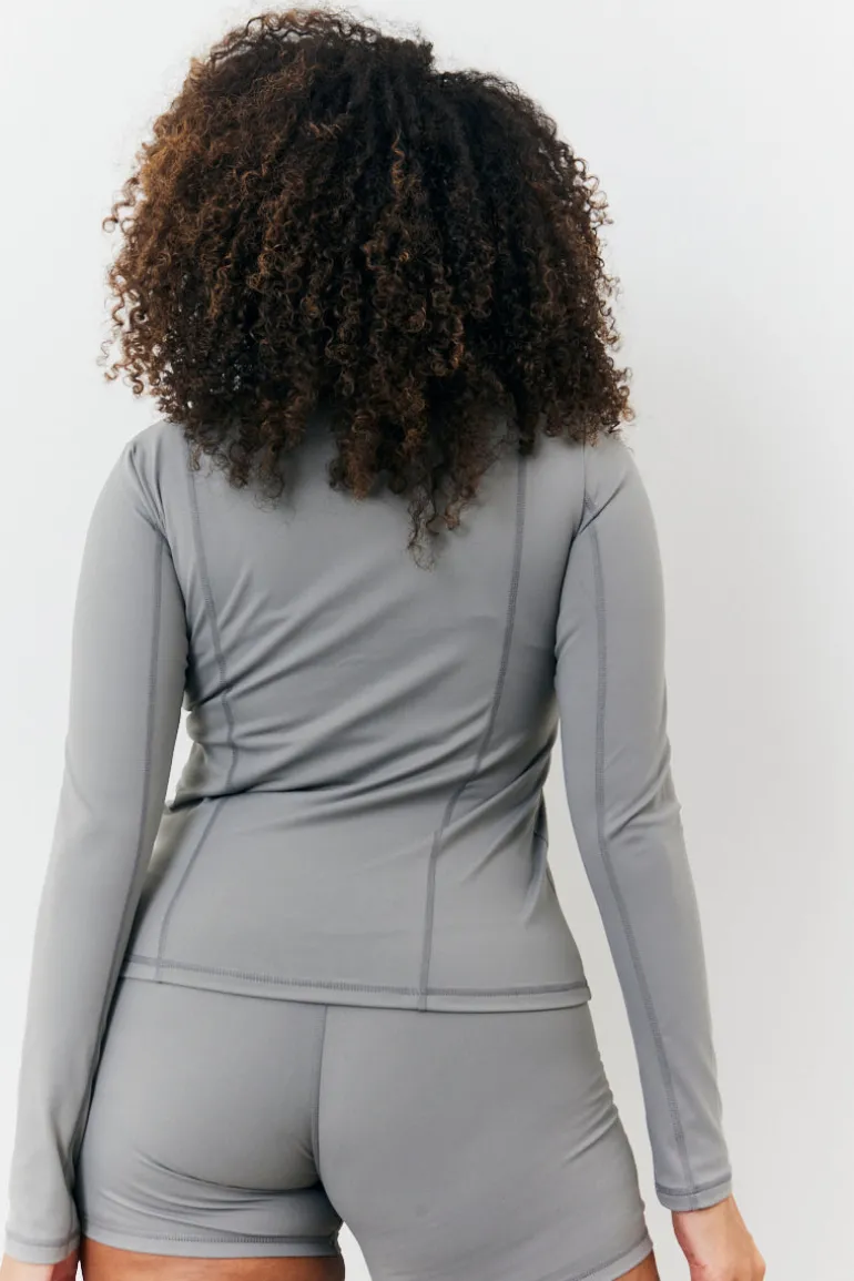 Soft Touch Seam Detail Zip Through Jacket