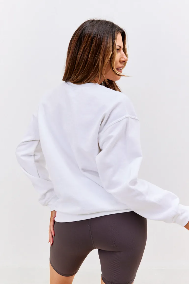 Soleil Graphic Crew Neck Jersey Sweatshirt