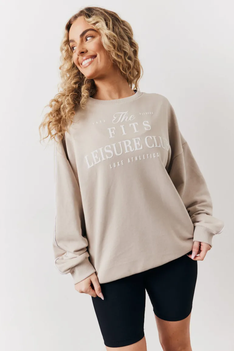Stone Fits Leisure Club Graphic Oversized Sweatshirt