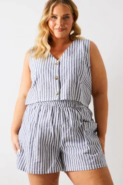 Stripe Elasticated Waist Shorts