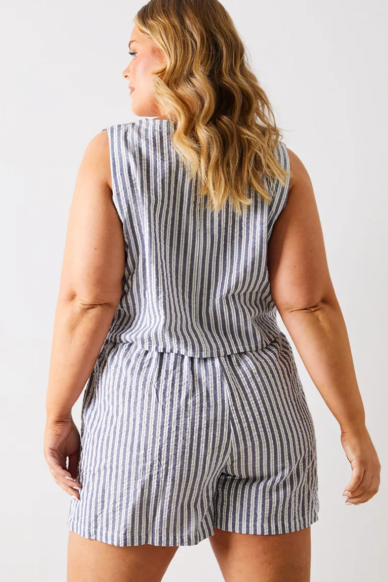 Stripe Elasticated Waist Shorts