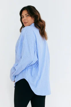 Stripe Oversized Poplin Shirt