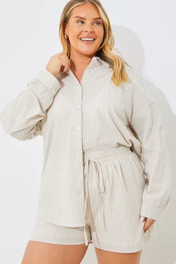 Striped Elasticated Waist Shorts