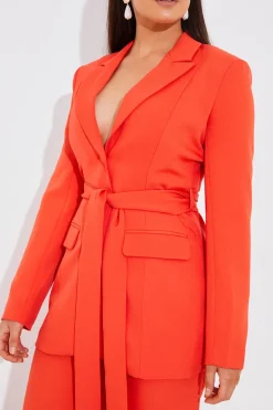 Tailored Belted Blazer