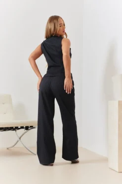 Tailored Pinstripe Wide Leg Co-ord Trouser