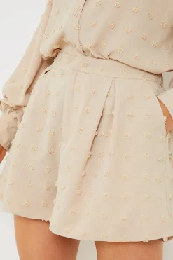 Textured Dobby Detail Co-Ord Shorts