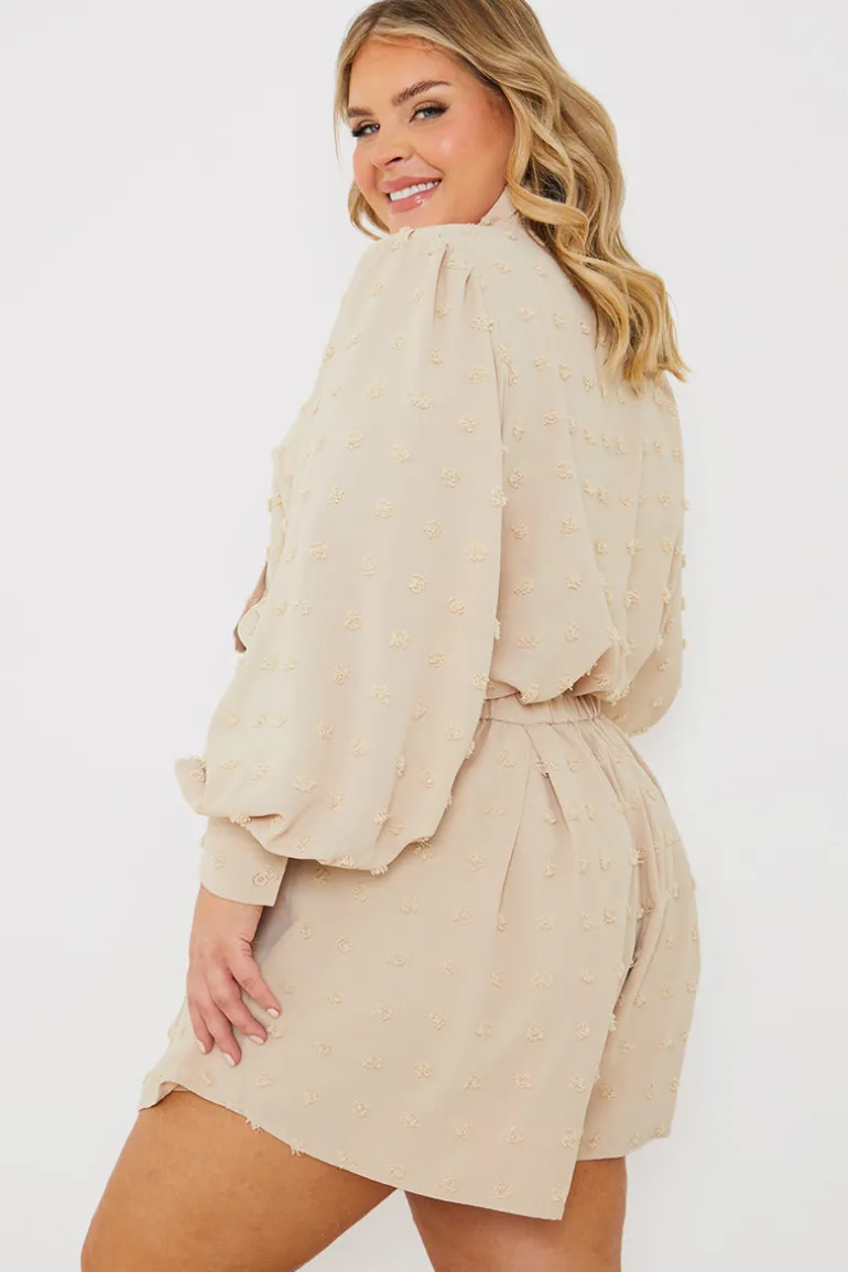 Textured Dobby Detail Co-Ord Shorts