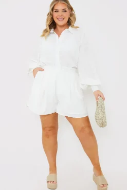 Textured Dobby Detail Co-ord Shorts