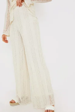 Textured Lace Co-Ord Trousers