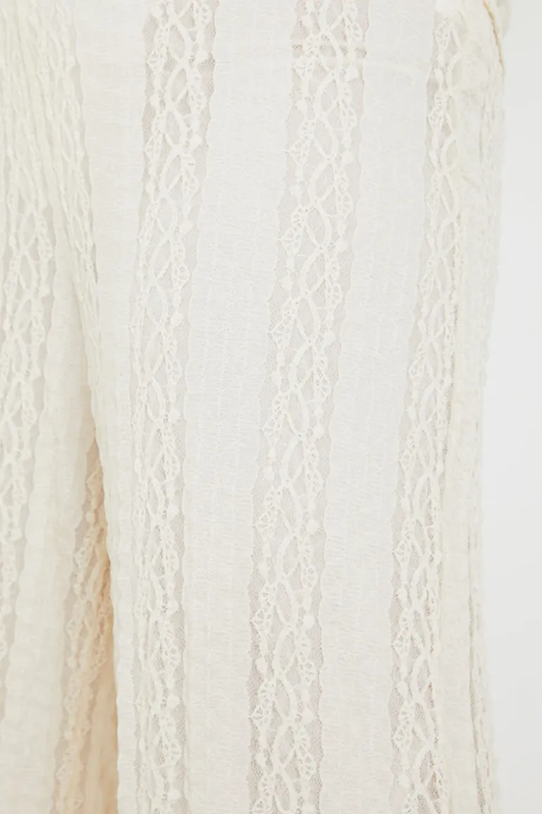 Textured Lace Co-Ord Trousers