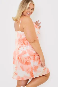Tie Dye Cowl Neck Midi Dress