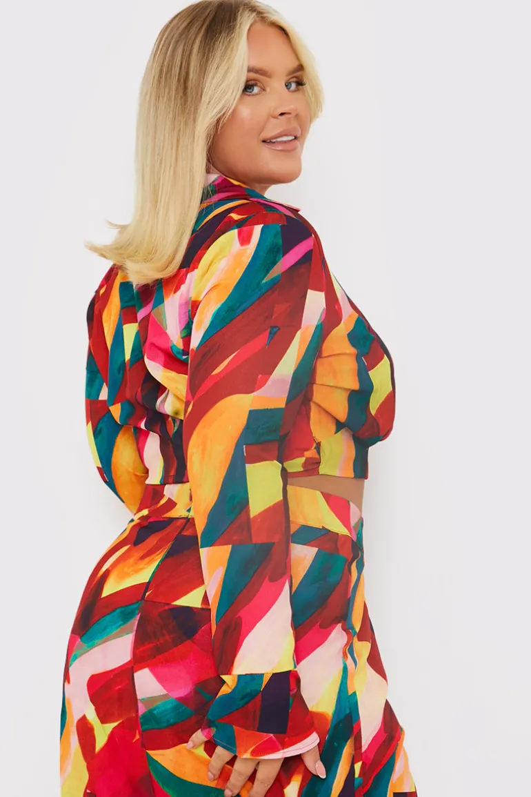 Tie Front Cropped Shirt