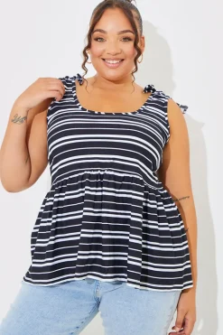 Tie Shoulder Smock Top