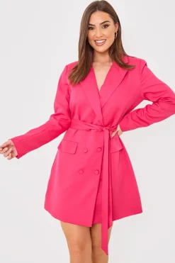 Tie Waist Blazer Dress