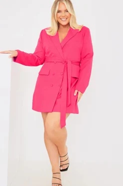 Tie Waist Blazer Dress