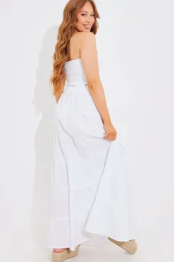 Tiered Linen Look Maxi Co-Ord Skirt