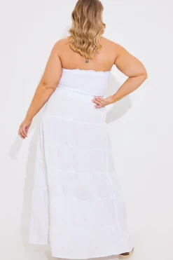 Tiered Linen Look Maxi Co-Ord Skirt