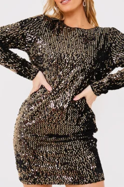 Velvet Sequin Mini Dress