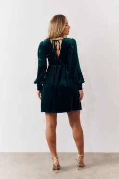 Velvet Smock Mini Dress