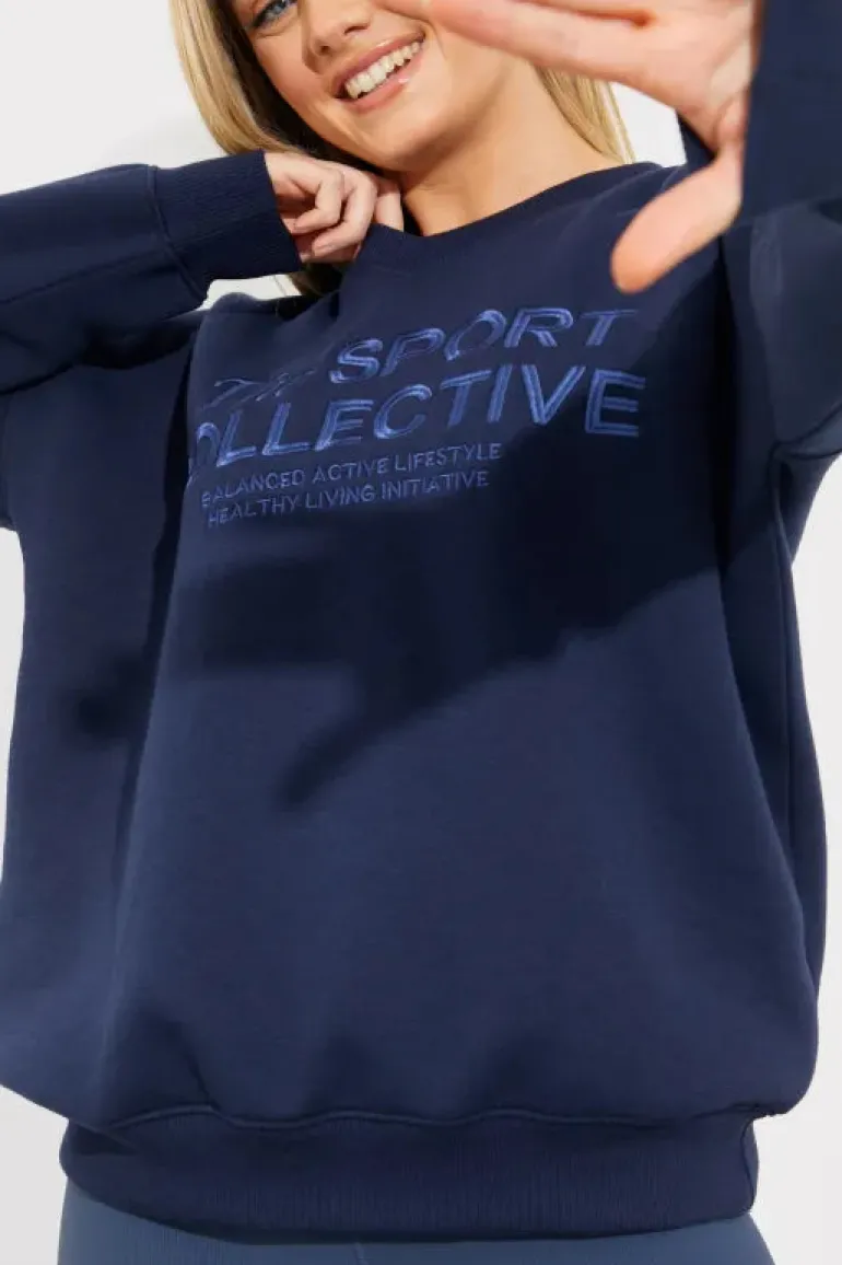 V-Neck Embroidered Sport Collective Jersey Sweater