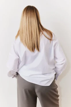 White Oversized Poplin Shirt