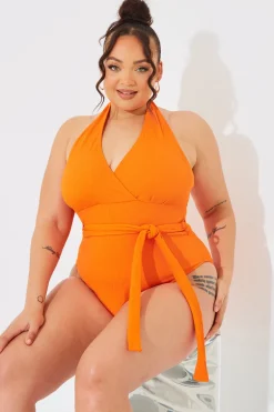 Wrap Tie Front Swimsuit