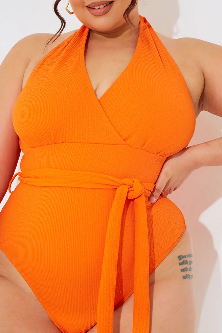 Wrap Tie Front Swimsuit