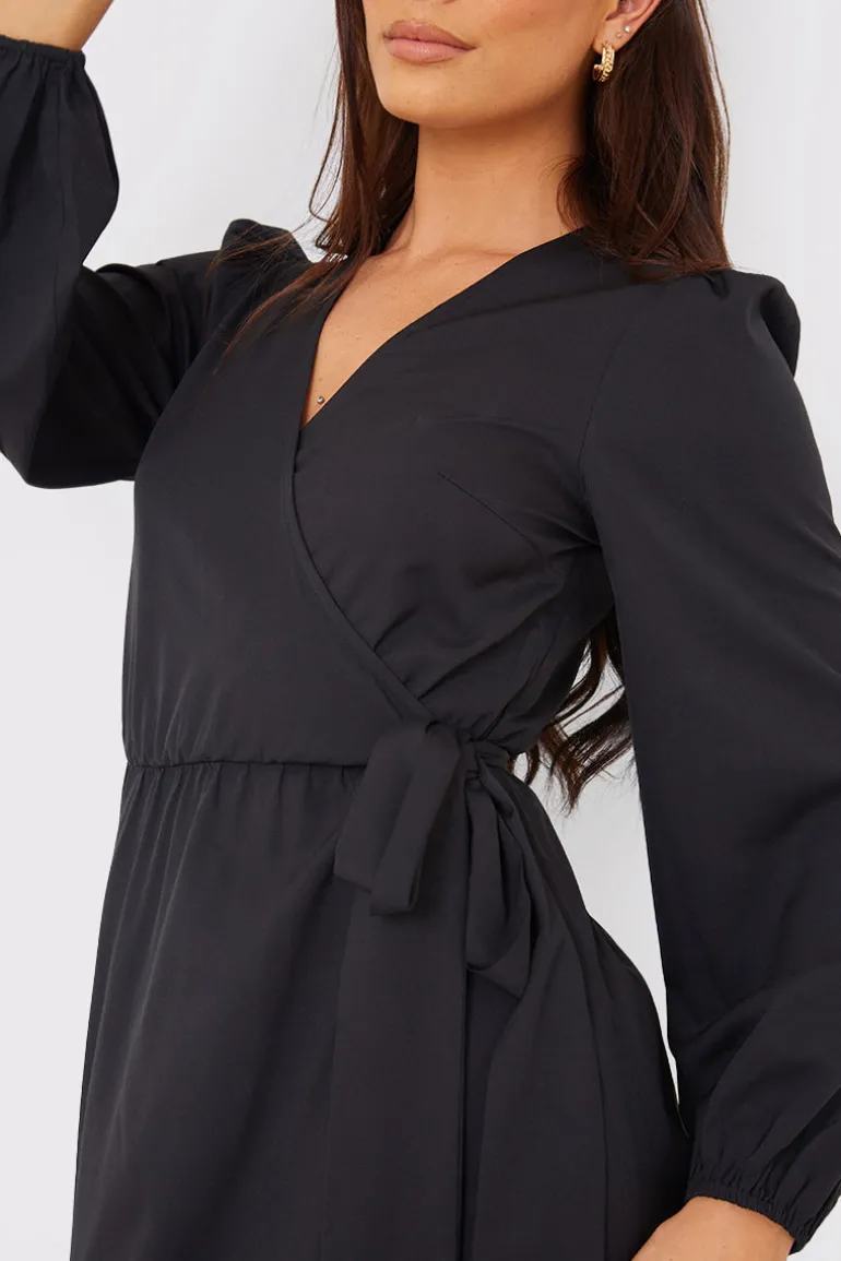 Wrap Waist Midi Dress