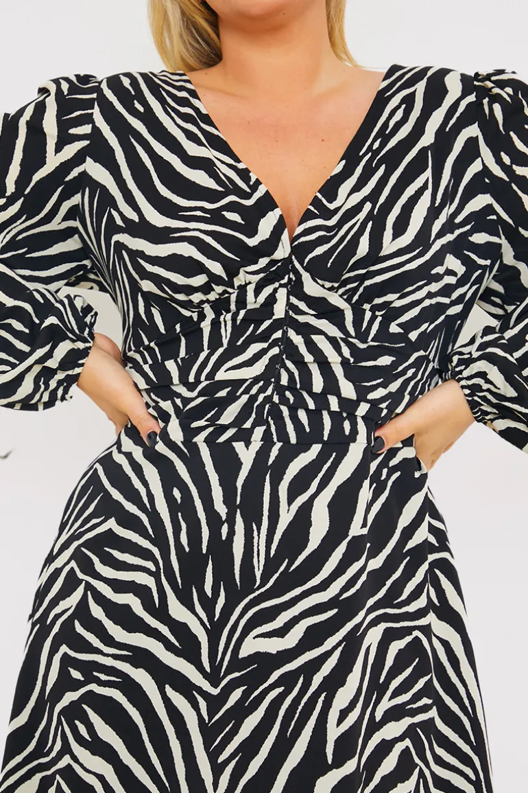 Zebra Woven Mini Dress